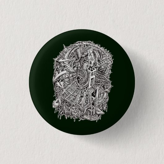 Weirdhead by Brian Benson, Button 缶バッジ (正面)
