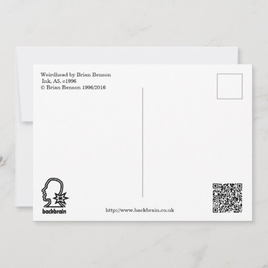 Weirdhead by Brian Benson Flat Card (裏面)