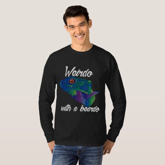 Weirdo With A Beardo Bearded Dragon Tシャツ (正面フル)