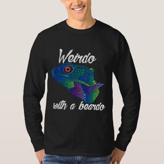 Weirdo With A Beardo Bearded Dragon Tシャツ (正面)