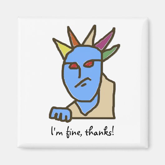 WEIRDOSのおもしろい悩ましい漫画 マグネット (正面)