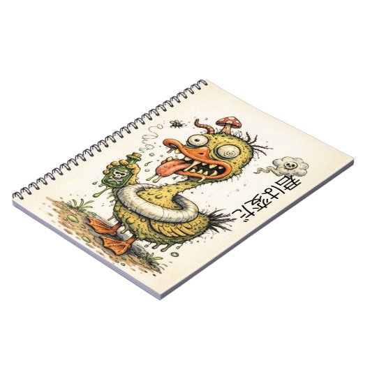 Weired duck drinking strange drink ノートブック (左側)