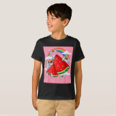 Weirore Aesthetic Kawaii Watermelon Eyes Winged Ey Tシャツ (正面フル)