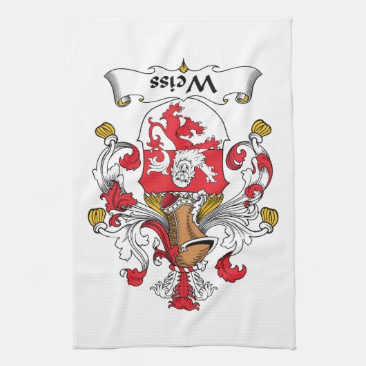 Weissの家紋 キッチンタオル (縦)