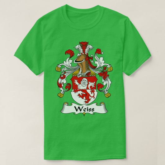 Weiss Coat of Arms Family Crest  Tシャツ (デザイン正面)