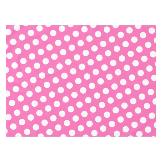 Weiß gepunktetes Muster テーブルクロス (正面(横))