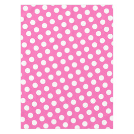 Weiß gepunktetes Muster テーブルクロス