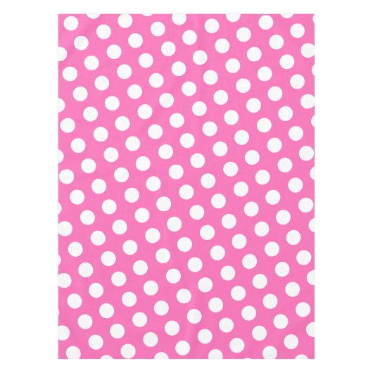 Weiß gepunktetes Muster テーブルクロス (正面)