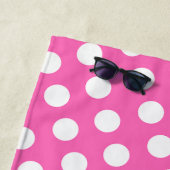 Weiß gepunktetes Muster ビーチタオル (インサイチュ)