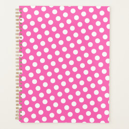 Weiß gepunktetes Muster プランナー手帳