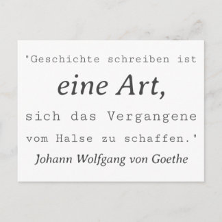 Weisse Goethe Zitat Geschichte Schreiben ポストカード