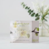 Weiße Orchidee • Antwortkarte zur Hochzeit 招待状 (スタンド正面)