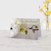 Weisse Orchidee • Glueckwunschkarte Hochzeit カード (黄色い花)