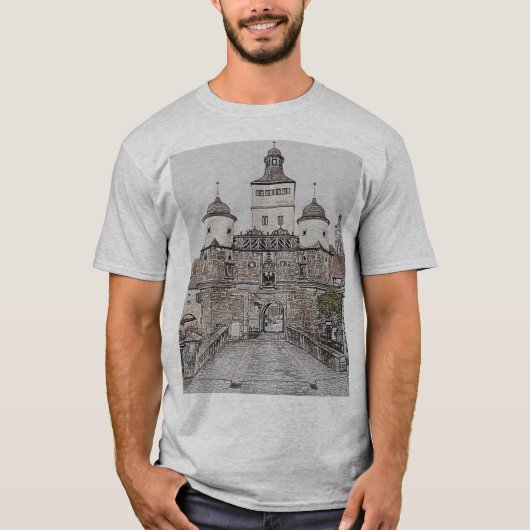  Weißenburg Historisches Stadttor Design Tシャツ (正面)