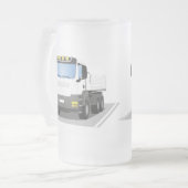 weißer Baustellen LKW フロストグラスビールジョッキ (正面左)