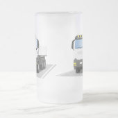 weißer Baustellen LKW フロストグラスビールジョッキ (中央)