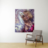 Weißer Pfau und Schönheit in rosa Eleganz タペストリー (インサイチュ)