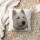 weisser Schäferhund Kopf Kissen クッション (ブランケット)