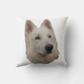 weisser Schäferhund Kopf Kissen クッション (裏面)