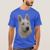Weisser Schäferhund Kopf T-Shirt Tシャツ (正面)