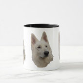 weisser Schäferhund Kopf Tasse マグカップ (中央)