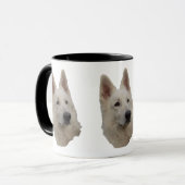 weisser Schäferhund Kopf Tasse マグカップ (正面左)