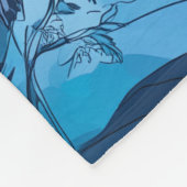 Weißer Wolf unter magischem Sternenhimmel フリースブランケット (角)