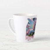 Weißes Einhorn mit Flügeln - Magic Queen カフェラテマグ (左アングル)