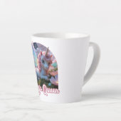 Weißes Einhorn mit Flügeln - Magic Queen カフェラテマグ (右アングル)