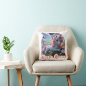 Weißes Einhorn mit Flügeln - Magic Queen クッション (椅子)