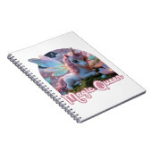 Weißes Einhorn mit Flügeln - Magic Queen ノートブック (右側)