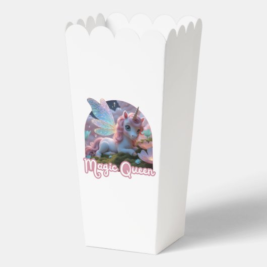 Weißes Einhorn mit Flügeln - Magic Queen フェイバーボックス (正面)