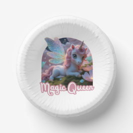Weißes Einhorn mit Flügeln - Magic Queen ペーパーボウル
