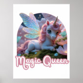 Weißes Einhorn mit Flügeln - Magic Queen ポスター (正面)