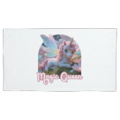 Weißes Einhorn mit Flügeln - Magic Queen 枕カバー (正面)