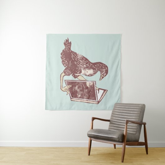 Weka Bird読は本だ タペストリー (インサイチュ(横))