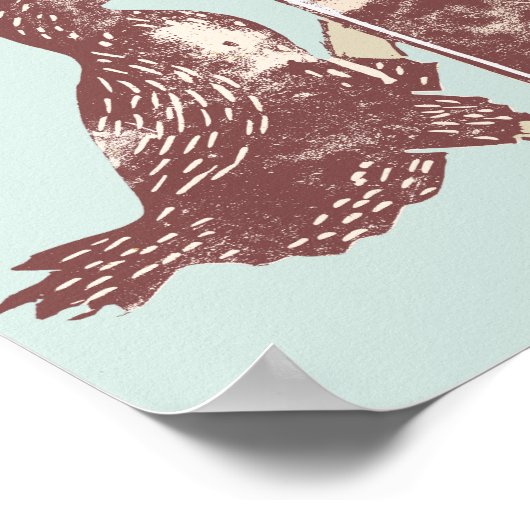 Weka Bird読は本だ ポスター (角)