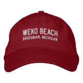 Weko Beach Michigan Embroidered Hat 刺繍入りキャップ (正面)