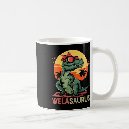 Welasaurus Dino恐竜Wela-saurus Tレックス母 コーヒーマグカップ (右)