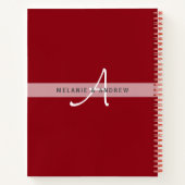 wELCOMEビーチHUTゲストブックモノグラムおもしろい ノートブック (裏面)