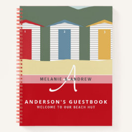 wELCOMEビーチHUTゲストブックモノグラムおもしろい ノートブック