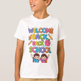 WELCOME新学期カラフル- Kids T-Shirt Des Tシャツ