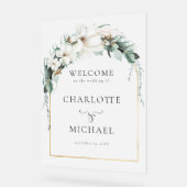 WELCOME"のLEAFY結婚の アクリルサイン (傾斜)