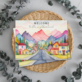 Welcome カラフル to the neighborhood Mountains ポストカード