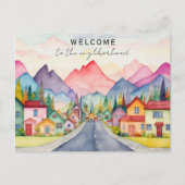 Welcome カラフル to the neighborhood Mountains ポストカード (正面)