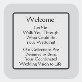 Welcome スクエアシール (正面)