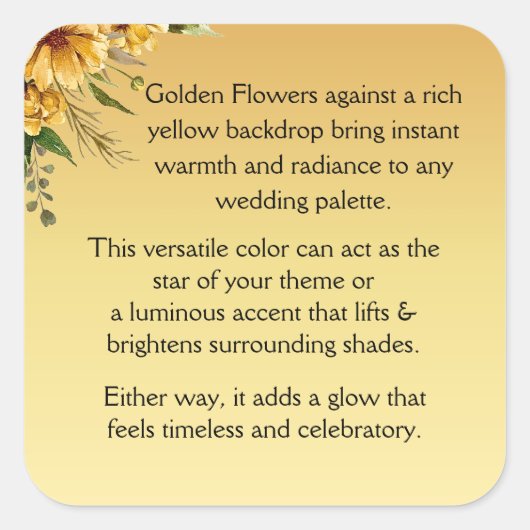 Welcome スクエアシール (正面)