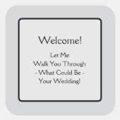 Welcome スクエアシール (正面)