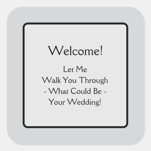 Welcome スクエアシール (正面)