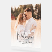 Welcome パーソナライズされた to Our's 結婚 Sign Acrylic アクリルサイン (傾斜)